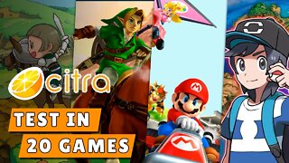 Citra Emulator 3DS | TEST IN 20 GAMES (Part 1) | Core i5 9300H + GTX 1650 + 16 GB RAM