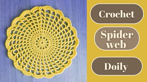 Crochet spider web placemat