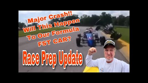 RACE CAR CRASH!! I hope this doesn't happen to us!! Race Car Prep Update.