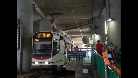 Light Rail Phase 4 1130-1132 @ 614 to Tuen Mun Ferry Pier 輕鐵1130-1132行走614線往屯門碼頭行車片段