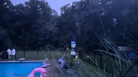 Lightning turns night into day for a split second