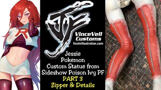 Jessie Pokemon Custom Statue Part 3 Zipper & Boot Details
