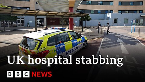 Man arrested at London hospital after two people stabbed - BBC News