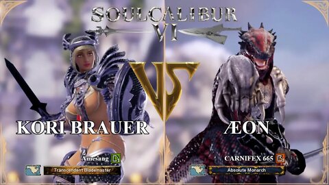 Kori Brauer (Âmesang) VS Aeon (CARNIFEX 665) (SoulCalibur™ VI: Online)