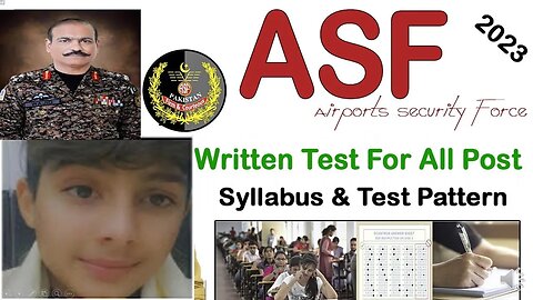ASF Written Test Preparation 2023 | ASF Past Papers MCQs | Prepare Before ASF Roll No. Slips Isu