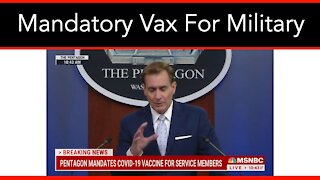 Pentagon Demands Mandatory Vaccinations For All Service Members