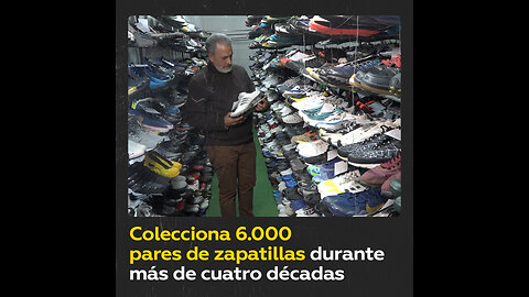 Ecuatoriano dedica décadas a coleccionar 6.000 pares de zapatillas deportivas