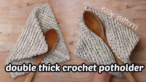Crochet Double Thick Potholder (Folded Version!)