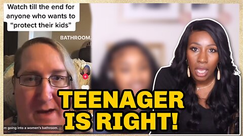 BASED Teen Says THIS to Biological Man Who Claims to Be A Woman!