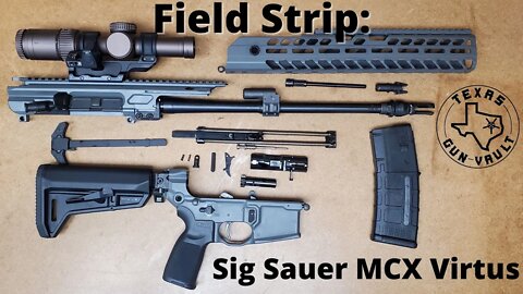 Field Strip: Sig Sauer MCX Virtus (w/ Bolt Carrier, Recoil Spring and Piston Removal)