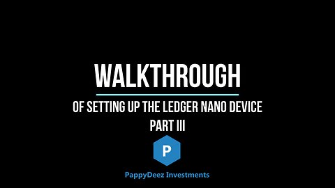 Ledger Nano Walkthrough Part III - Recording the Mnemonic Backup Phrase