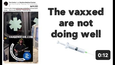 The vaxxed are not doing well. 😳