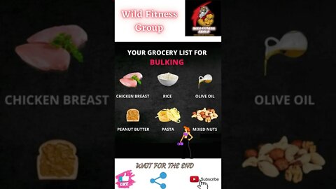 🔥Your grocery list for bulking🔥#shorts🔥#wildfitnessgroup🔥13 April 2022🔥