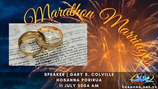 Marathon Marriages (Gary Colville) | Hosanna Porirua
