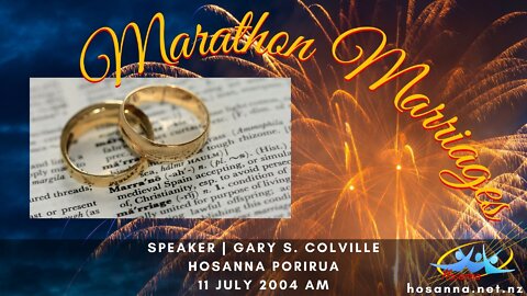 Marathon Marriages (Gary Colville) | Hosanna Porirua