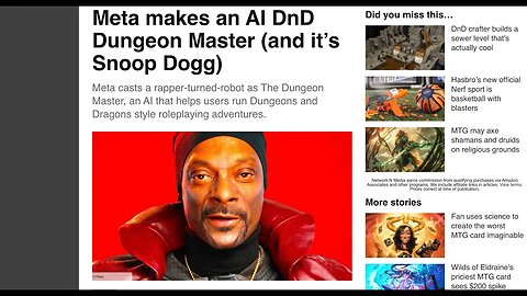 Meta (Facebook) Creates an AI DnD Dungeon Master, and it’s Snoop Dogg