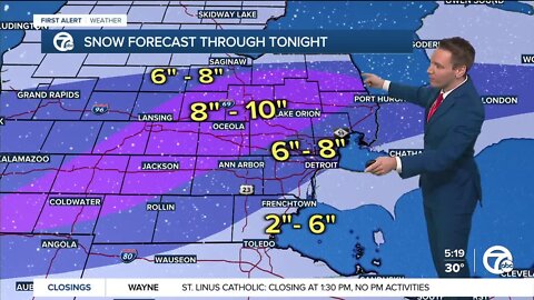 Detroit Weather: Winter storm warnings begin at 1pm today