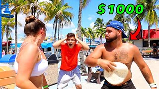 Tortilla Slap Challenge In PUBLIC, Win $1000!!!