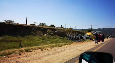 SOUTH AFRICA - Polokwane - ZCC busses on the road to Moria (cell image and videos) (MZC)