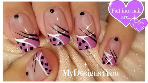 Cute polka dot nail art tutorial