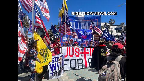 Rally in support of President Trump in Huntington Beach, CA.
