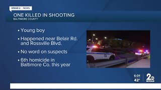 A young boy was killed over the weekend in Baltimore County