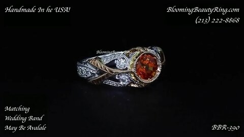 BBR 390 Gemstone Diamond Engagement Ring By BloomingBeautyRing.com