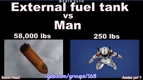 Space Shuttle External Fuel Tank vs Falling Man