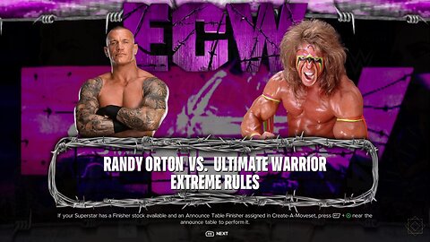 WWE 2k24 ExtremeRules Randy Orton vs Ultimate Warrior