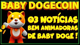 03 NOTÍCIAS BEM ANIMADORAS DE BABY DOGECOIN !!!