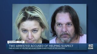 2 accused of helping officer shooting suspect hide from Phoenix police