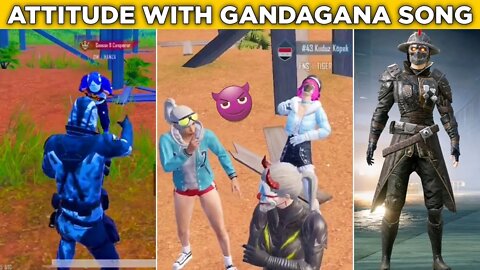 PUBG MOBILE ATTITUDE WITH GANDAGANA SONG 😈 | PART 7 | Xbot 2.0