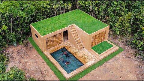 Building The Jungle Villa and Swimming Pool With Décor Private Living Room