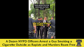 A Dozen NYPD Officers Arrest a Guy Smoking a Cigarette Outside as Rapists and Murderers Roam Free