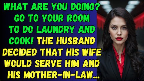 What are you doing Go to your room to do laundry and cook! The husband decided that his wife ...