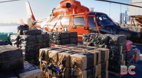 U.S. Coast Guard seized 9 tons of cocaine from drug smuggling vessels in November