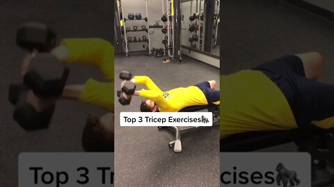 TOP 3 TRICEP EXERCISES 💥💪 #Shorts #Tricepsworkout