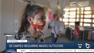 San Diego Unified requiring masks outdoors