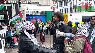 From Cardiff to Columbia. March for Palestine. Cardiff Wales