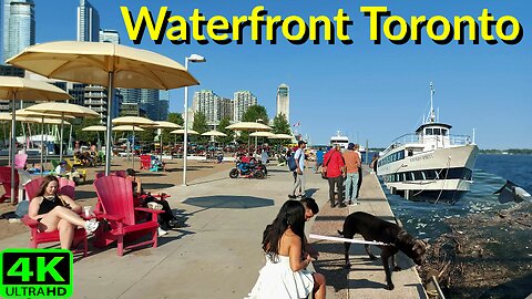 【4K】⛱️ Waterfront & urban Beach Toronto Canada 🇨🇦