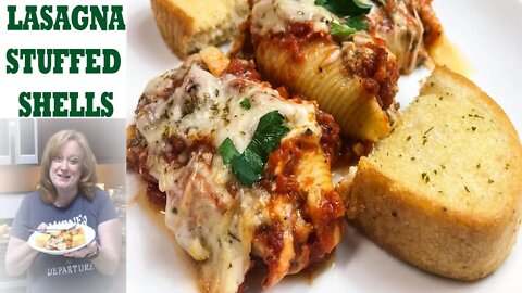 LASAGNA STUFFED JUMBO SHELLS RECIPE | How to make stuffed shells