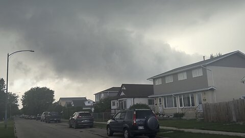 Freak thunder storm in winnipeg Manitoba