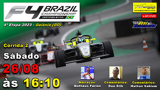 🔴 FÓRMULA 4 BRAZILIAN CHAMPIONSHIP | Corrida 2 | 4ª Etapa 2023 | Goiânia (GO) | Ao Vivo