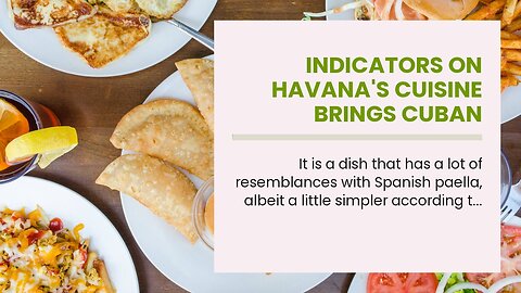Indicators on Havana's Cuisine brings Cuban classics to StLouis - Sauce You Need To Know