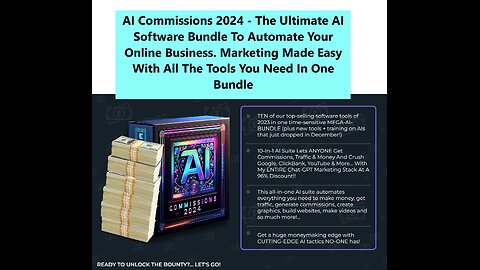 Make Money With Futuristic AI Marketing Software Bundle: AI Commissions 2024 Demo Video