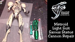 Metroid Light Suit Samus Statue Cannon Repair