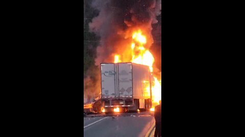 Truck Fire In Dryden Ontario