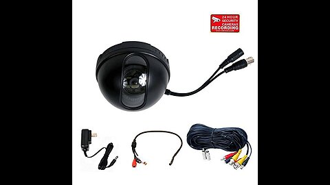 VideoSecu Built-in Color CCD CCTV Dome Security Camera 3.6mm Wide View Angle Lens with Power Su...