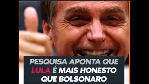 O QUE??? Pesquisa aponta que lula é mais honesto que bolsonaro