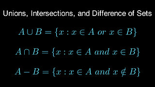 Union, Intersection, and Difference of Sets #proofs #discretemathematics